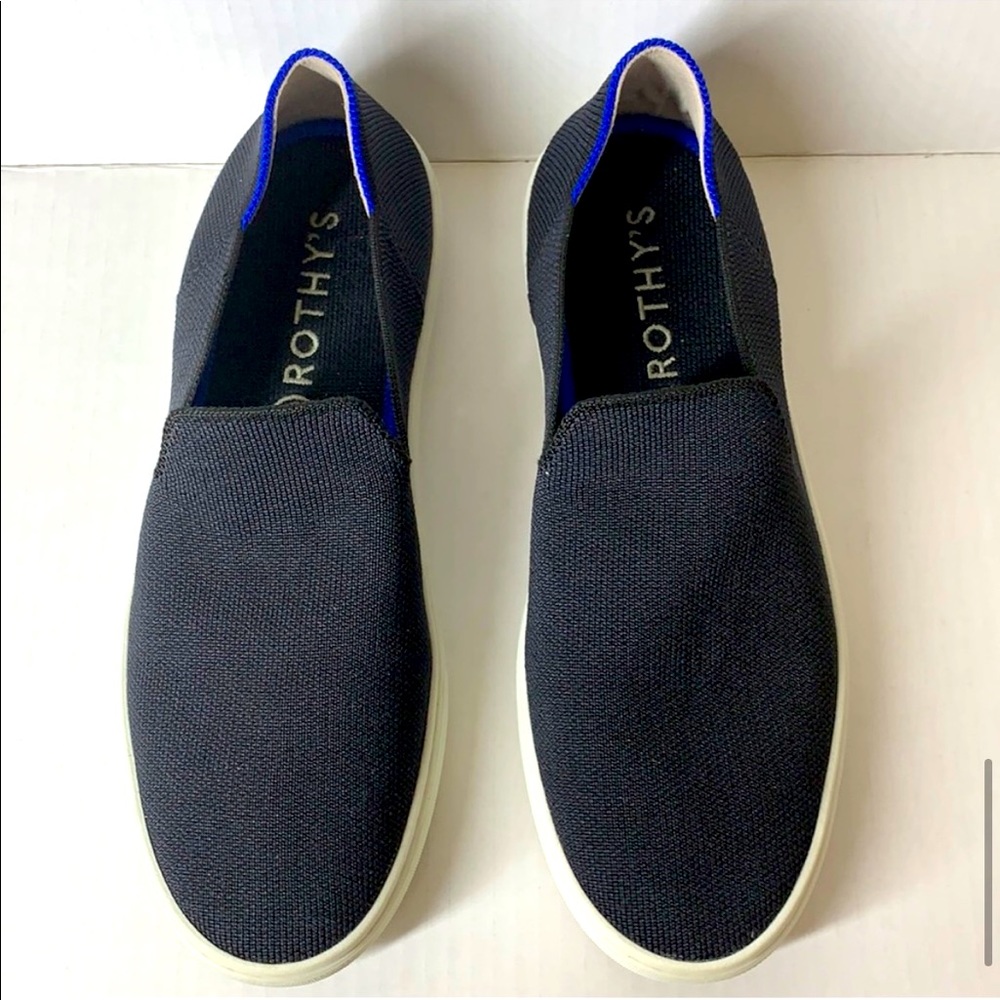 Rothy’s black the sneaker slip ons 8.5